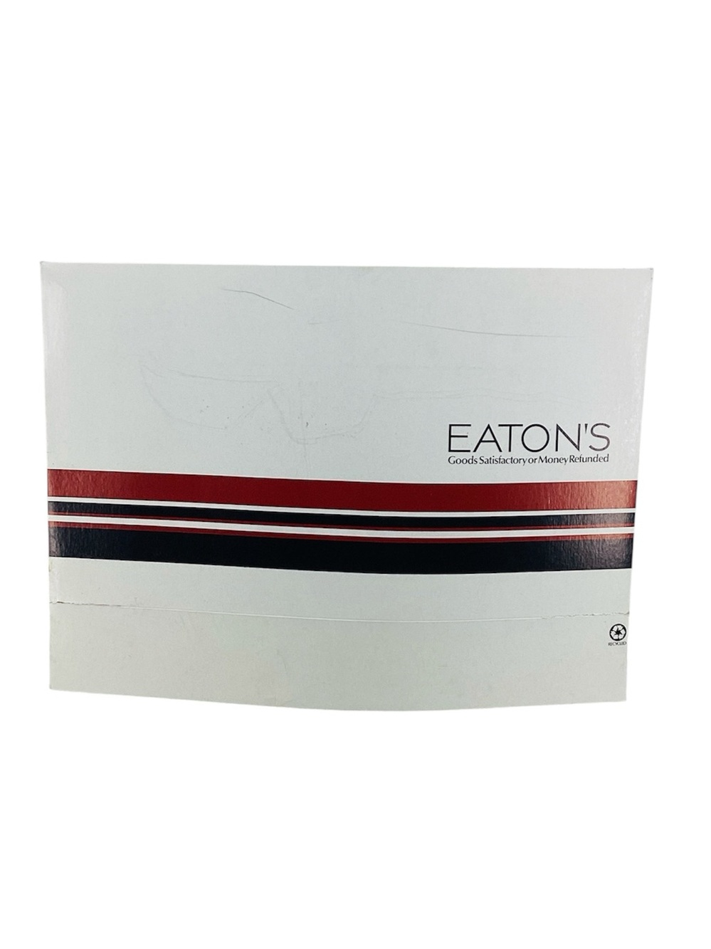 🐵 Vintage EATON'S Branded White Gift Box with Stripe Design